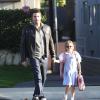 Ben Affleck main dans la main avec Violet à Brentwood, le 11 décembre 2012