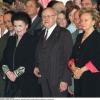 Galina Vishnevskaïa et Mstislav Rostropovitch avec Bernadette Chirac à l'Elysée en 2001