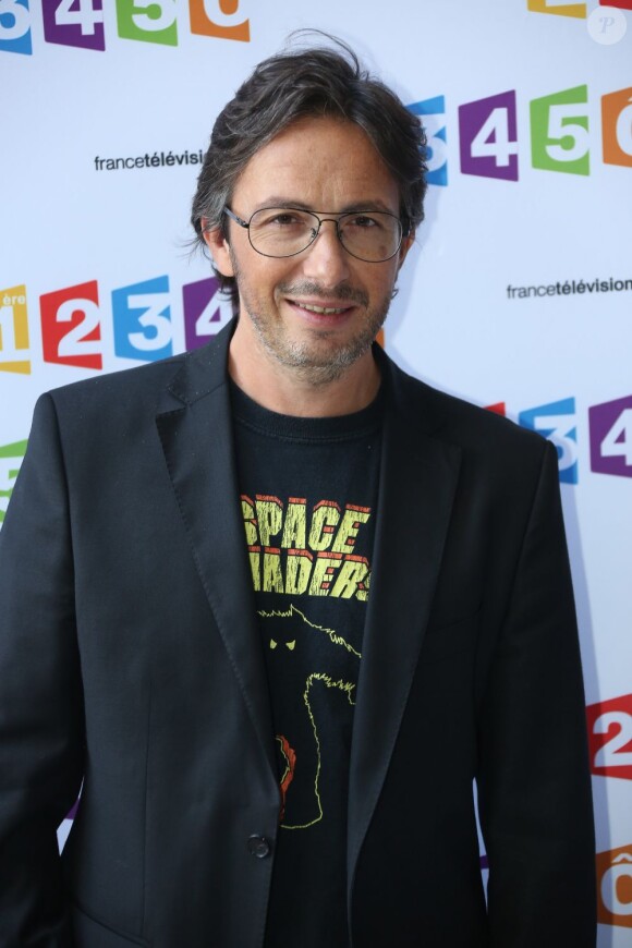 Florian Gazan à la conférence de presse de rentrée de France Télévisions le 28 août 2012 à Paris.