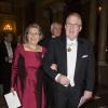 Marcus Storch et sa femme Gunilla arrivant pour le dîner de gala en l'honneur des lauréats des prix Nobel, donné le 11 décembre 2012 dans la salle Mer Blanche du palais Drottningholm, à Stockholm.