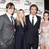 Sam Riley, Kirsten Dunst, Garrett Hedlund et Kristen Stewart assurent la promo de Sur la route lors de la première new-yorkaise du film, le 13 décembre 2012.