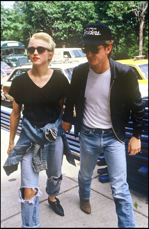 Sean Penn et Madonna à New York, en août 1987.