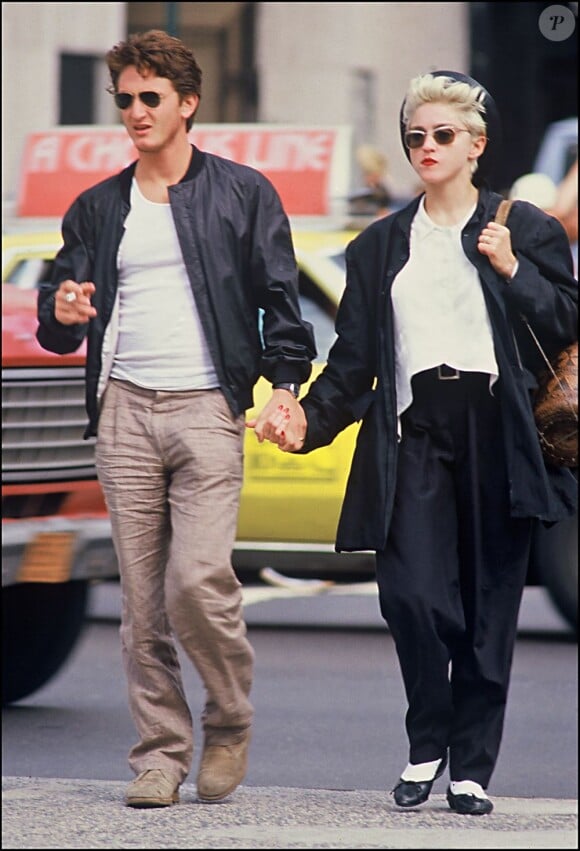 Sean Penn et Madonna à New York, août 1986.