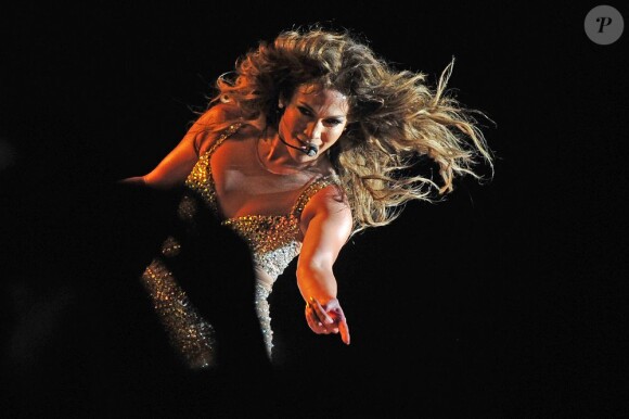 Jennifer Lopez en concert à Singapour, le 4 décembre 2012.