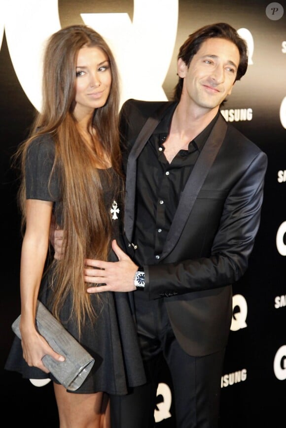 Adrien Brody et sa petite amie Lara Lieto à Madrid le 19 novembre 2012.