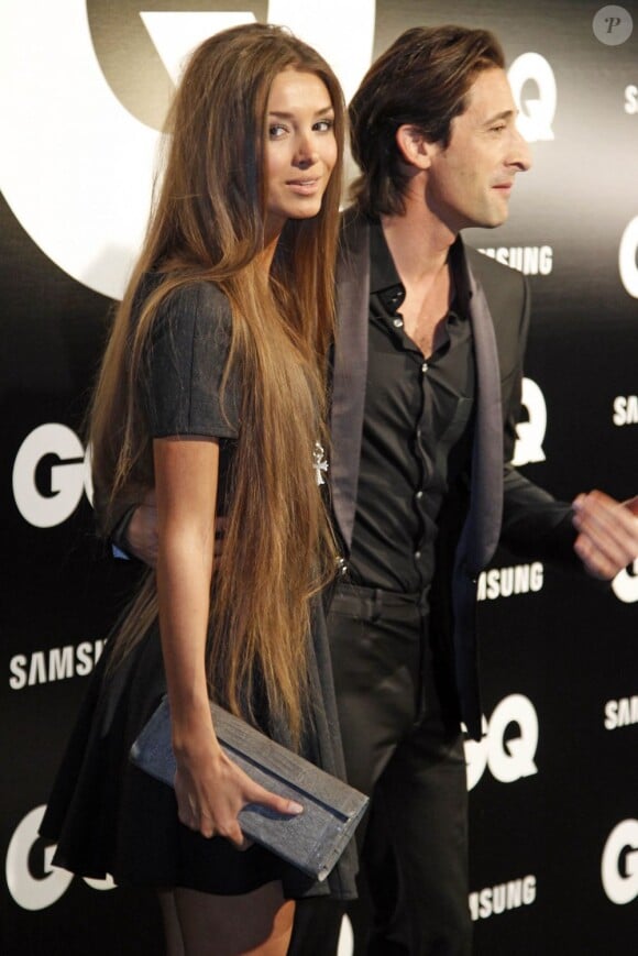 Adrien Brody et sa compagne Lara Lieto à Madrid le 19 novembre 2012.