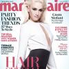 Gwen Stefani, tout habillée en L.A.M.B., pose en couverture du magazine britannique Marie Claire de janvier 2013.