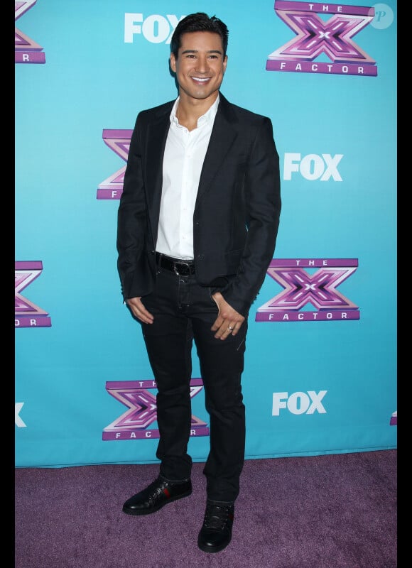 Mario Lopez à la conférence de presse pour la dernière émission de la saison de l'émission X Factor à Los Angeles, le 17 decembre 2012.