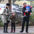 Gwen Stefani, son mari Gavin Rossdale et leurs fils Kingston et Zuma assistent à une fête d'anniversaire à Los Angeles, le 8 décembre 2012.