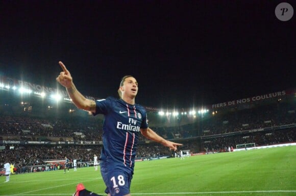 Zlatan Ibrahimovic, encore buteur lors du match entre le Paris Saint-Germain et Toulouse au Parc des Princes à Paris le 14 septembre 2012