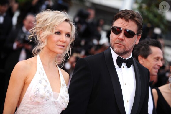 Danielle Spencer et Russell Crowe à Cannes, le 12 mai 2010.