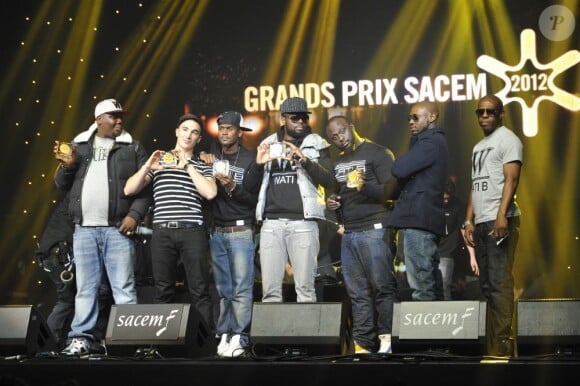 Sexion d'Assaut aux Grands Prix Sacem 2012 au Casino de Paris le 26 Novembre 2012.