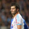 André-Pierre Gignac lors du match entre Troyes et l'Olympique de Marseille au Stade de l'Aube à Troyes le 21 octobre 2012