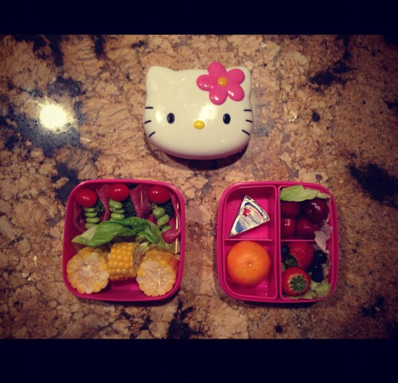 Photo Instagram postée par Milla Jovovich représentant une Bento Box qu'elle réalisée pour sa fille Ever