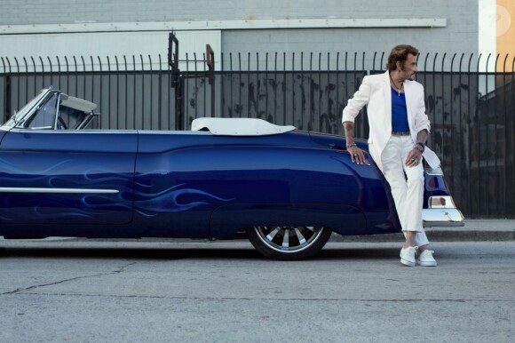 Johnny Hallyday photographié par Dimitri Coste pour son album L'Attente, été 2012.