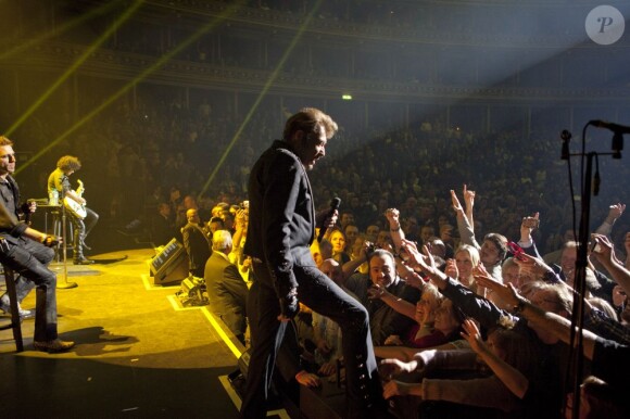 Exclu : Johnny Hallyday en concert à Londres au Royal Albert Hall, le 15 octobre 2012.