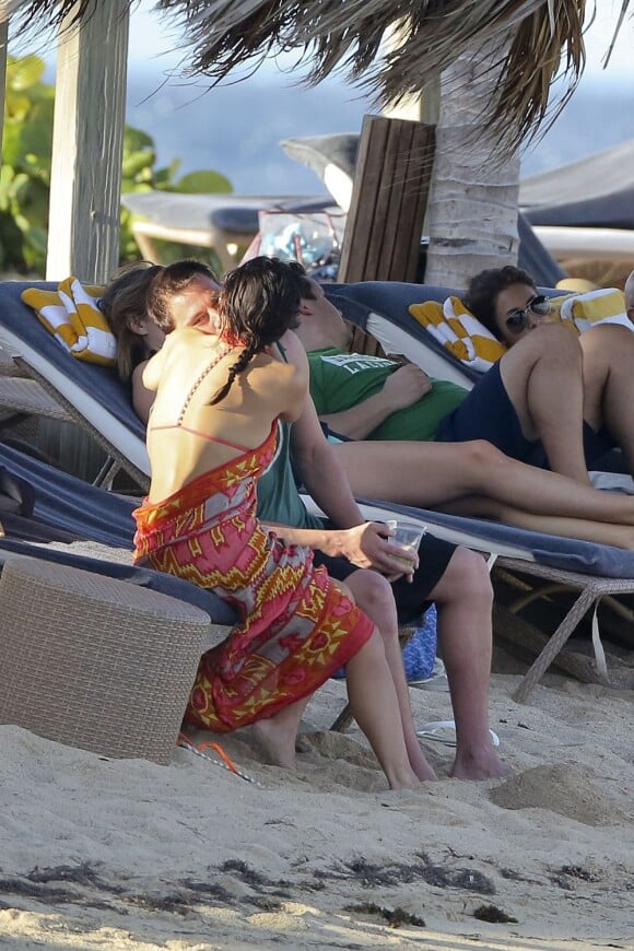 Channing Tatum et sa femme Jenna Dewan en vacances à Saint-Barthélemy, le 31 décembre 2012.
