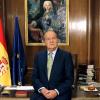 Le roi Juan Carlos Ier d'Espagne lors de son discours de Noël 2012