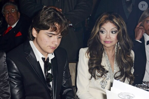 L'ambiance était bonne entre Prince Michael Jr. et sa tante LaToya Jackson lors de la soirée de charité du Jummimüüs Gala au Maritim Hotel de Cologne le 4 janvier 2013