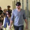 Lea Michele et Cory Monteith (Glee) arrivant à l'aéroport de Los Angeles le 5 janvier 2013.
