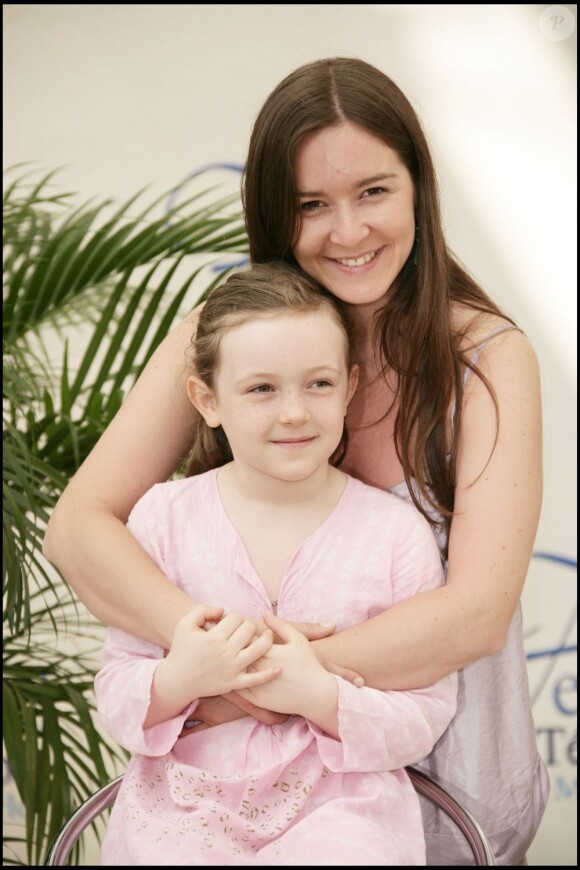 Emmanuelle Boidron et sa fille Leia en juin 2008 à Monaco
