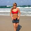 Mariah Carey pose en bikini sur une plage d'Austrlie. Janvier 2013.
