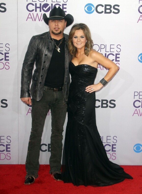 Jason Aldean et sa femme aux People's Choice Awards 2013 à Los Angeles le 9 janvier 2013.