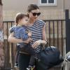 Miranda Kerr se rend au sport en compagnie de son fils Flynn. Los Angeles le 9 janvier 2012