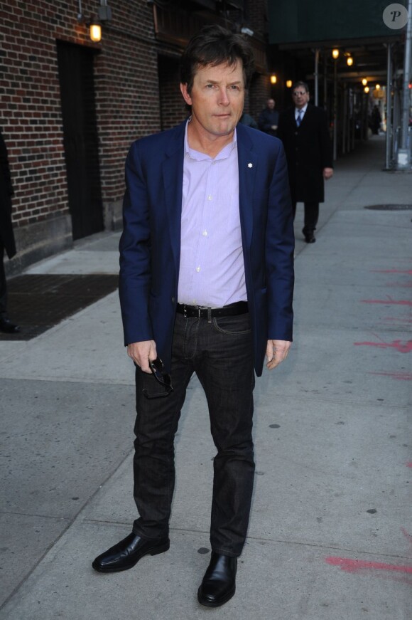 Michael J. Fox arrive à l'émission The Late Show With David Letterman à New York le 10 janvier 2013. L'acteur qui a la maladie de Parkinson semblait très en forme. 