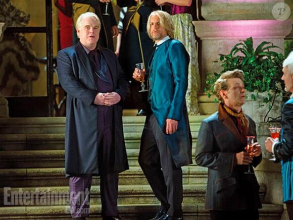 Image du film Hunger Games 2 - L'Embrasement avec Philip Seymour Hoffman et Woody Harrelson