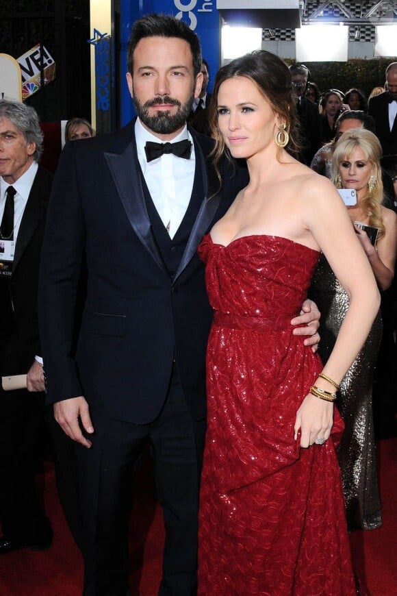 Ben Affleck et sa femme Jennifer Garner lors de la cérémonie des Golden Globes à Beverly Hills, le 13 janvier  2013.
