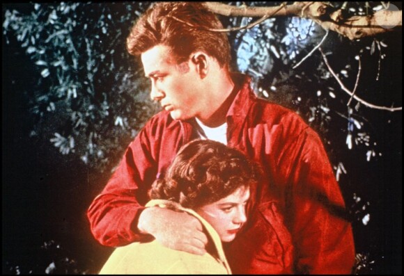James Dean et NAtalie Wood sur le tournage de La fureur de vivre en 1955.