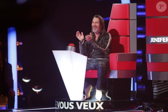 Florent Pagny sur le plateau de la deuxième saison de The Voice