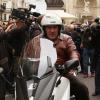 Gerard Depardieu en scooter à Paris le 7 novembre 2012.