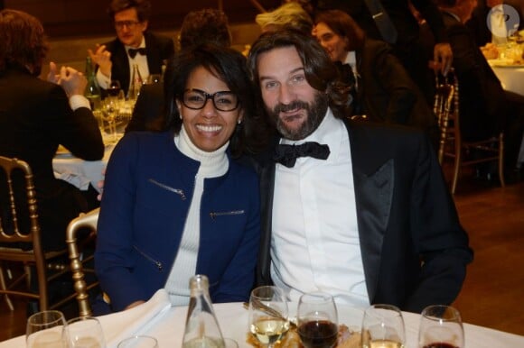 Audrey Pulvar et Frédéric Beigbeder lors de la soirée GQ des Hommes de l'année 2012 à Paris le 16 janvier 2013