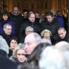 Obsèques de Jacki Clerico, ancien directeur historique du Moulin Rouge, en l'église Saint-Pierre à Neuilly-sur-Seine, le 18 janvier 2013, en présence de la famille, de Michou, Yvan Zaplatilek et Mireille Mathieu.