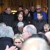 Yvan Zaplatilek et Michou lors des obsèques de Jacki Clerico, ancien directeur historique du Moulin Rouge, en l'église Saint-Pierre à Neuilly-sur-Seine, le 18 janvier 2013.