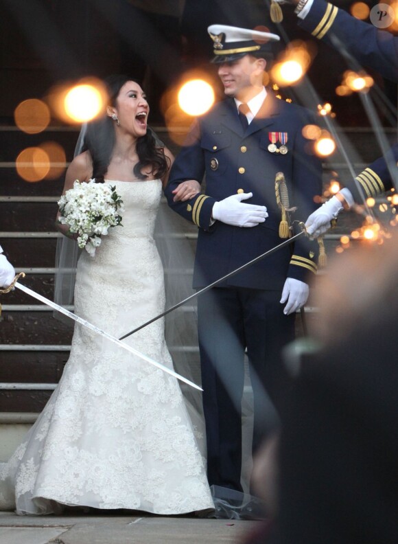 Mariage de la patineuse Michelle Kwan et Clay Pell à l'eglise "First Unitarian" à Providence dans l'état du Rhode Island, le 19 janvier 2013.