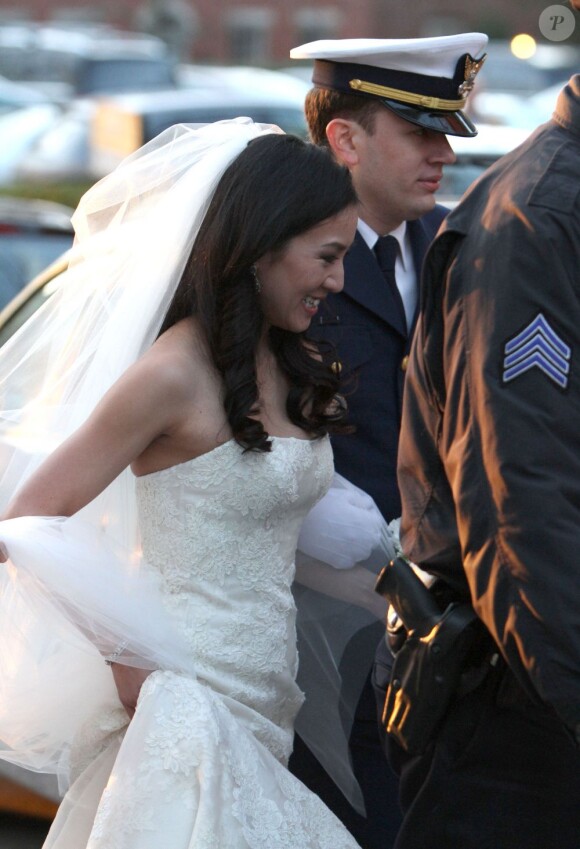 Mariage de Michelle Kwan et Clay Pell à l'eglise "First Unitarian" à Providence dans l'état du Rhode Island, le 19 janvier 2013.