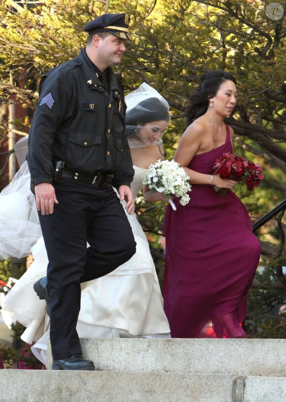 Mariage de Michelle Kwan et Clay Pell à l'eglise "First Unitarian" à Providence dans l'état du Rhode Island, le 19 janvier 2013.