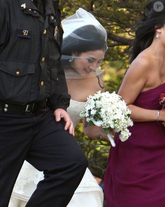 Mariage de Michelle Kwan et Clay Pell à l'eglise "First Unitarian" à Providence dans le Rhode Island, le 19 janvier 2013.