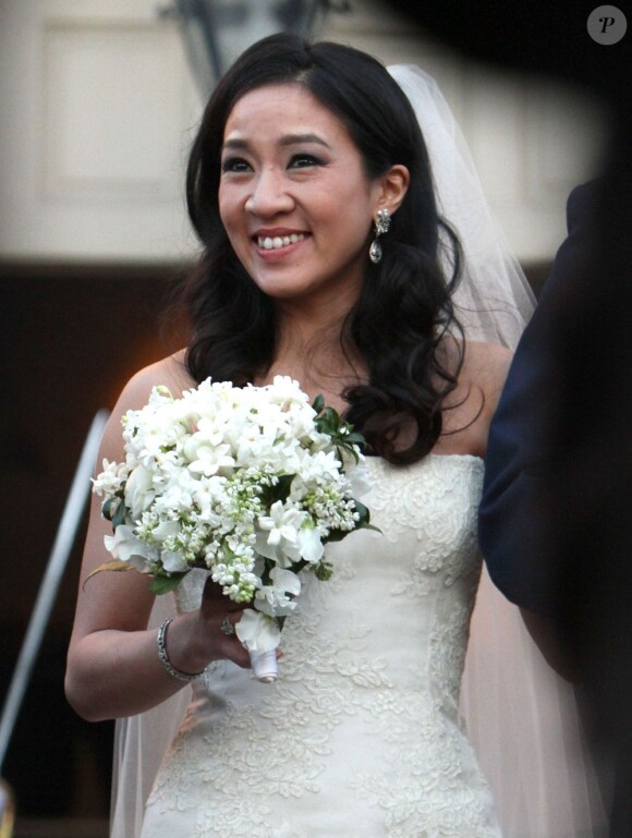 Mariage de Michelle Kwan et Clay Pell à l'eglise "First Unitarian" à Providence dans l'état du Rhode Island, le 19 janvier 2013.
