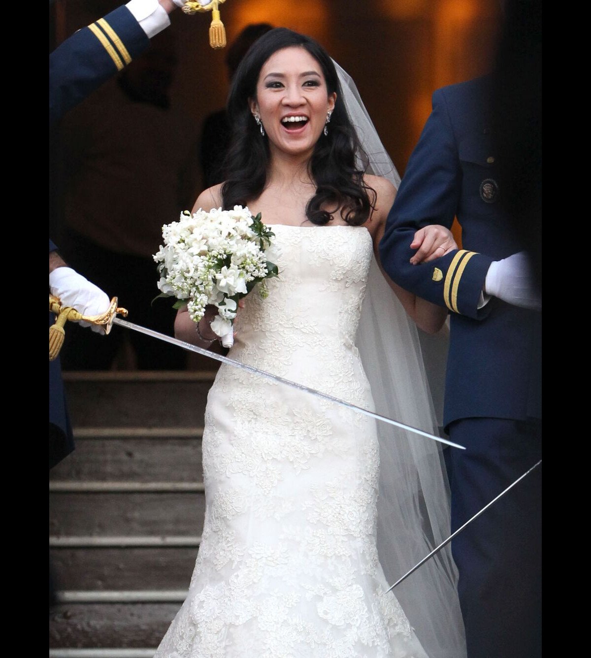 Photo : Mariage de la championne Michelle Kwan et Clay Pell à l'eglise ...