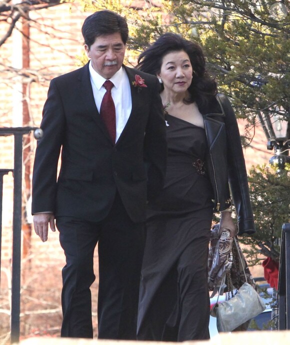 Mariage de Michelle Kwan et Clay Pell à l'eglise "First Unitarian" à Providence dans l'état du Rhode Island, le 19 janvier 2013.