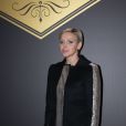 La princesse Charlene de Monaco au défilé Versace lors de la Fashion Week à Paris, le 20 janvier 2013.