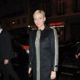 La princesse Charlene de Monaco arrive au défilé Versace lors de la Fashion Week à Paris, le 20 janvier 2013.