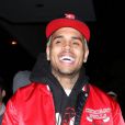 Chris Brown, souriante à sa sortie de la boîte de nuit Bootsy Bellows à West Hollywood. Le 20 janvier 2013.