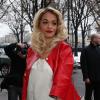 La chanteuse Rita Ora à son arrivée au défilé Chanel le 22 janvier 2013 au Grand Palais