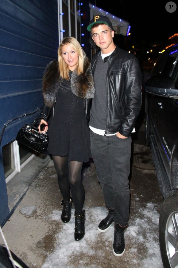 Paris Hilton et son petit ami River Viiperi à Park City dans l'Utah durant le festival de Sundance le 19 janvier 2013