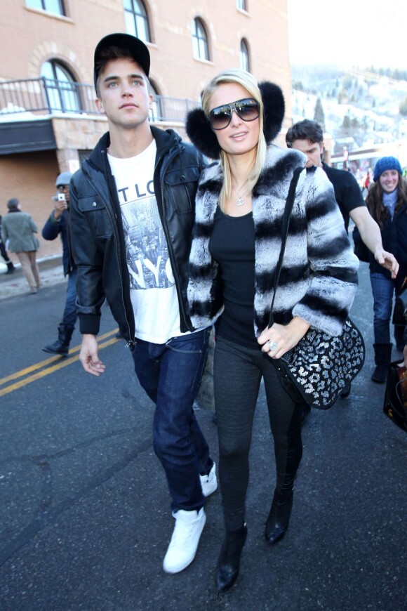 Paris Hilton et son compagnon River Viiperi à Park City durant le festival de Sundance le 21 janvier 2013